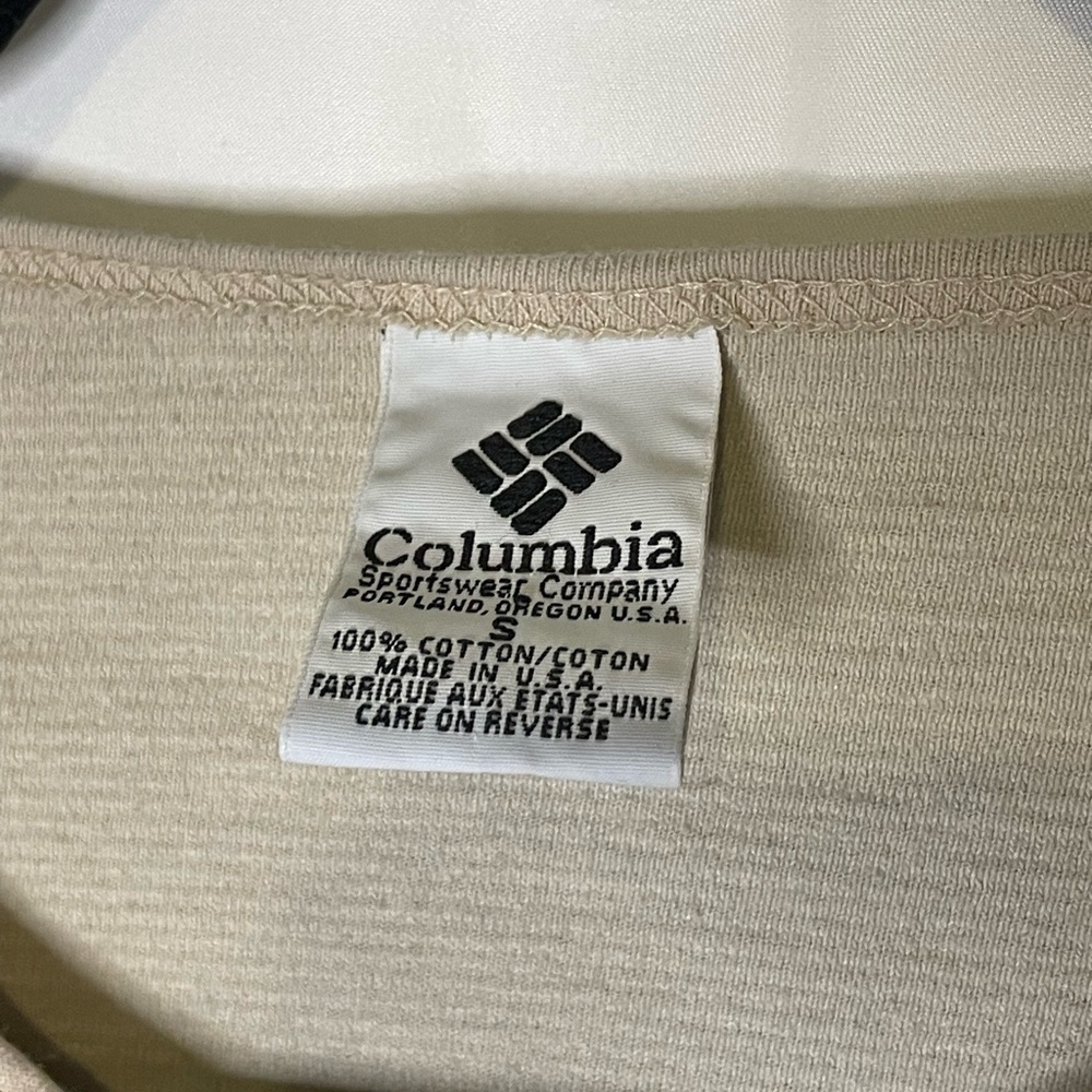 Columbia dark cream 100% cotton long sleeved top​​​​​​​​​​ - Picture 4 of 4